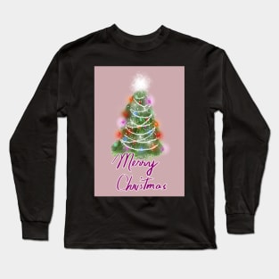 An old fashioned Christmas Tree Greeting Card Long Sleeve T-Shirt